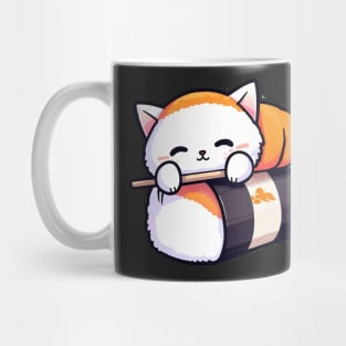 Cute sushi cat, kawaii style sticker for kids Mug